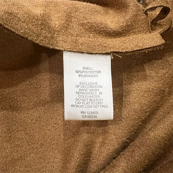 Lord & Taylor Design Lab Women's Brown Sleeveless Boho Crochet-Knit Vest Size M - Picture 10 of 13